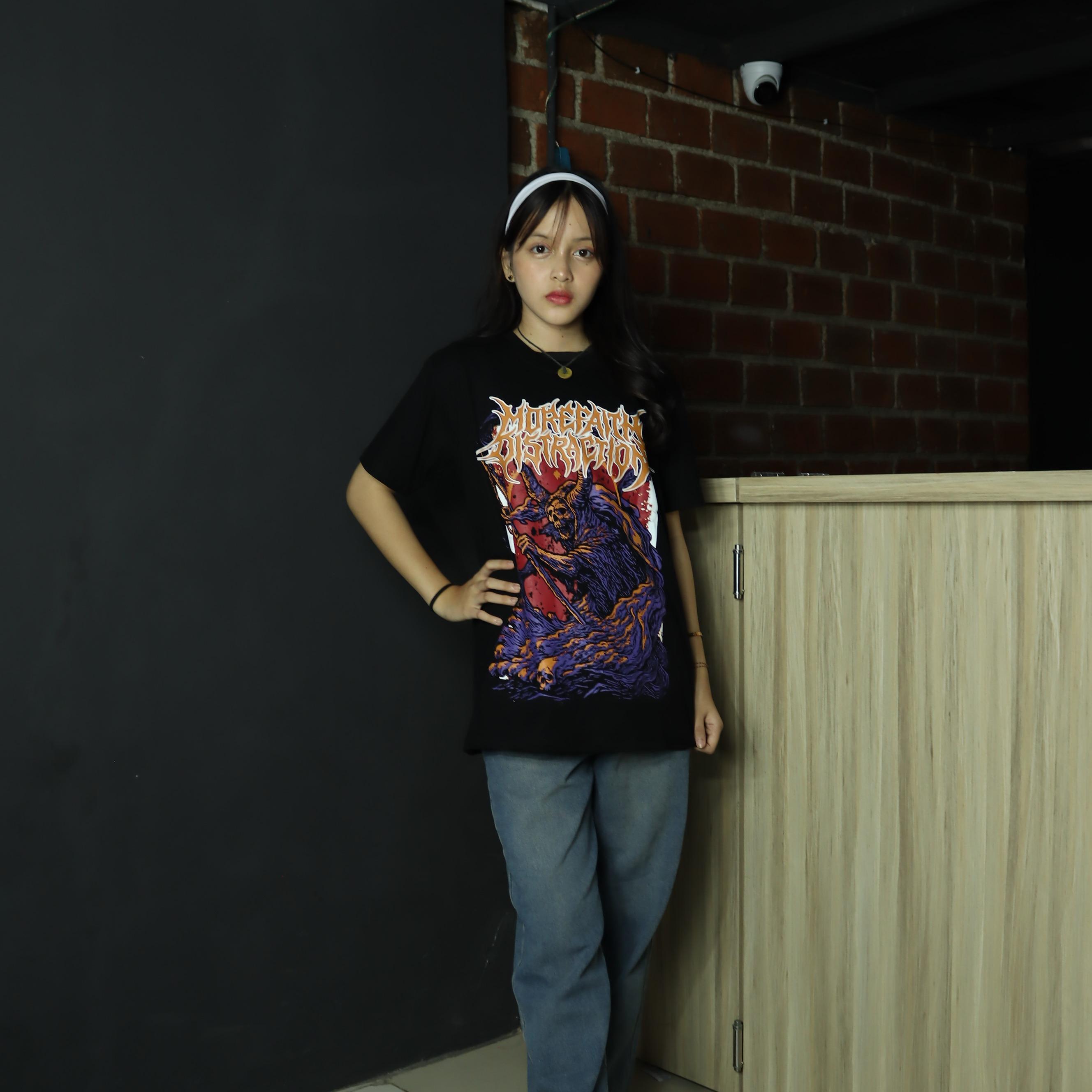 T-SHIRT MOREFAITH DISTRACTION - AETERNUMCHAOS / ATASAN / KAOS UNISEX / 24s
